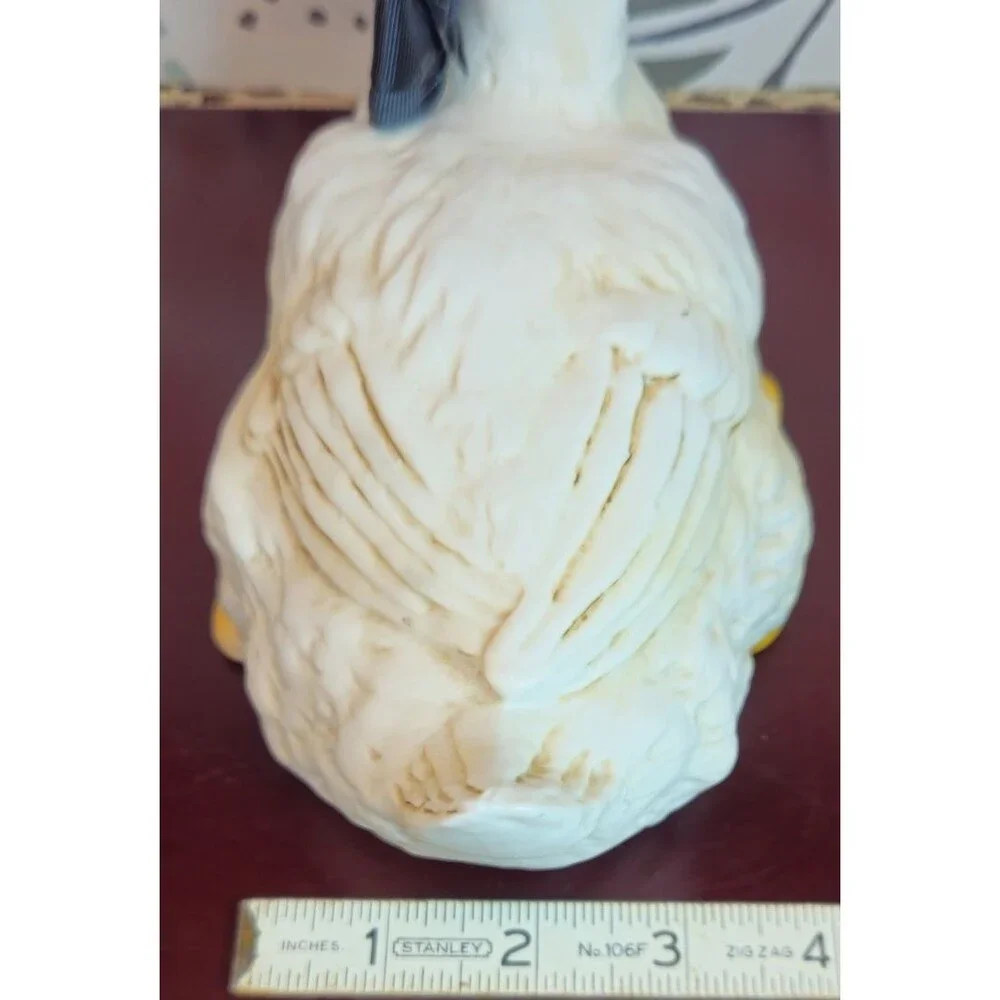 Cottage Core Vintage White Ceramic Dapper Boy & Girl Ducks w/ Added Adornments